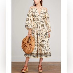 Ulla Johnson Tahlia Midi dress in lemon balm